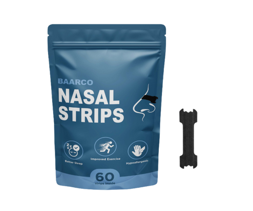 BAARCO Fabric Nasal Strips 60 Pack for Maximum Overnight Support