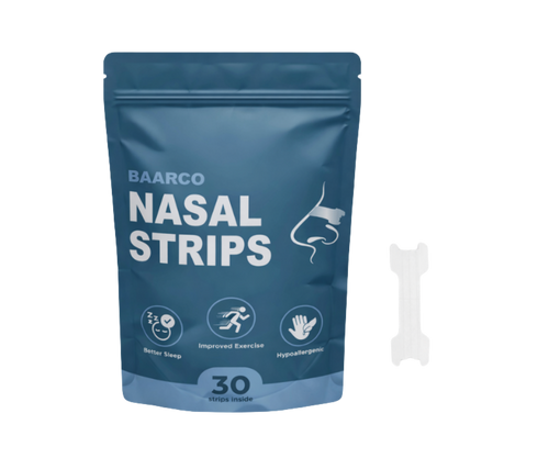 BAARCO Clear Nasal Strips 30 Pack for Better Breathing and Sleep
