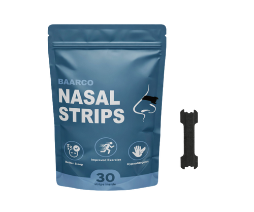 BAARCO Fabric Nasal Strips 30 Pack for Maximum Overnight Support
